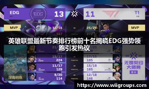 英雄联盟最新节奏排行榜前十名揭晓EDG强势领跑引发热议
