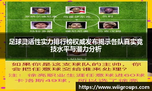 足球灵活性实力排行榜权威发布揭示各队真实竞技水平与潜力分析
