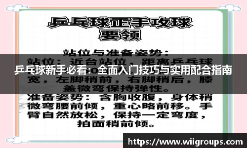 乒乓球新手必看：全面入门技巧与实用配合指南